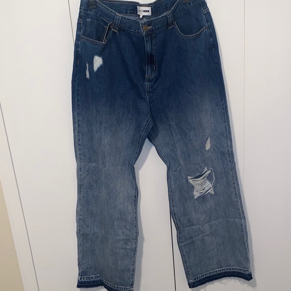 Fashion Nova Women's Tinted Baggy Jeans